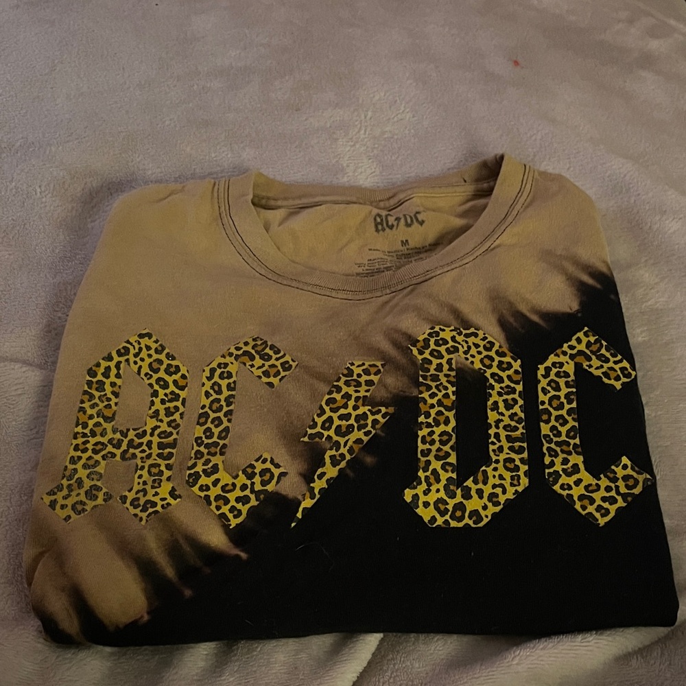 AC/DC Yellow Leopard Graphic Tee
